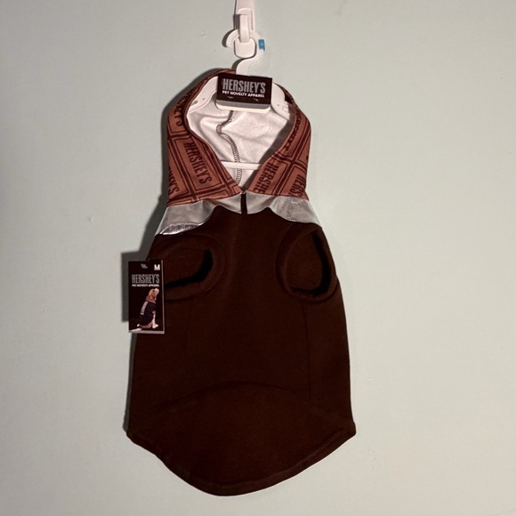 Hershey’s Chocolate Bar Dog Hoodie Costume Brown Silver M | Licensed Pet Apparel - Picture 3 of 8
